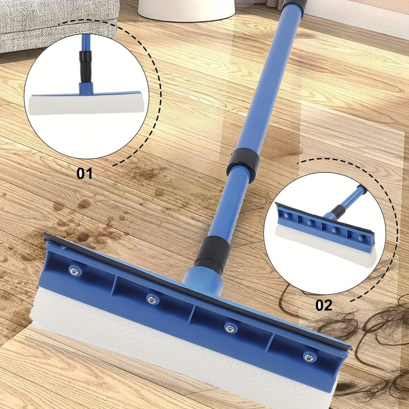 2 in 1 Window Glass Wiper Telescopic Window Glass Cleaner Wiper Long Handle Sponge Brush Window Mop Squeegee Wiper Cleaning Tool Oasis Select