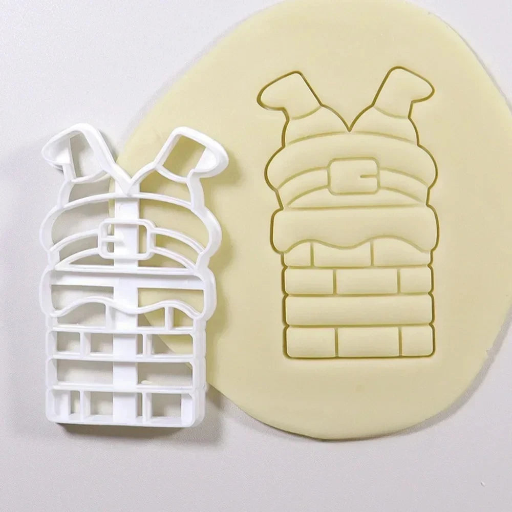 Christmas Gingerbread Cookie Cutters DIY Snowflake Santa Plastic Cookie Mold Biscuit Stamp Christmas Baking Supplies Oasis Select Chimney