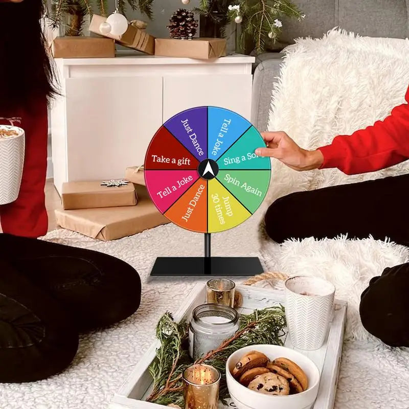 Prize Wheel Dry Erase Spin Wheel Spinner Game Color Roulette Wheel Heavy Duty Editable Spin Wheel ForPrizes Tabletop Prize Wheel Oasis Select