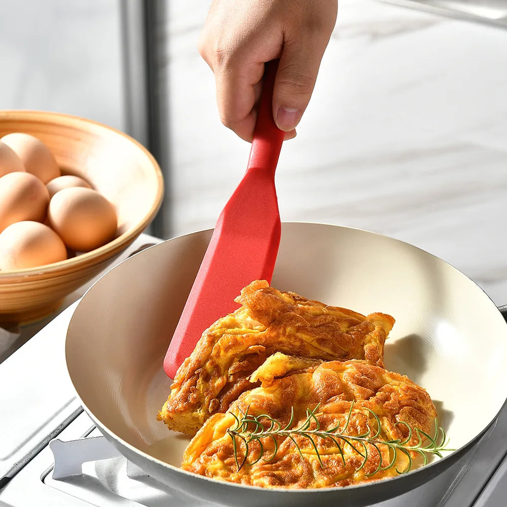 Vibrant Food Grade Silicone Cooking Turner Scratch Resistant Non Stick Cookware Accessory Versatile Kitchen Scraper for Pancake Oasis Select