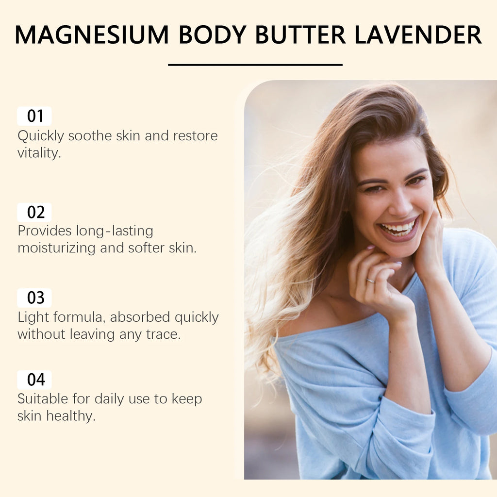 WOODSLEEP Magnesium Body Cream with Lavender – Muscle Relief Magnesium Body Cream Oasis Select