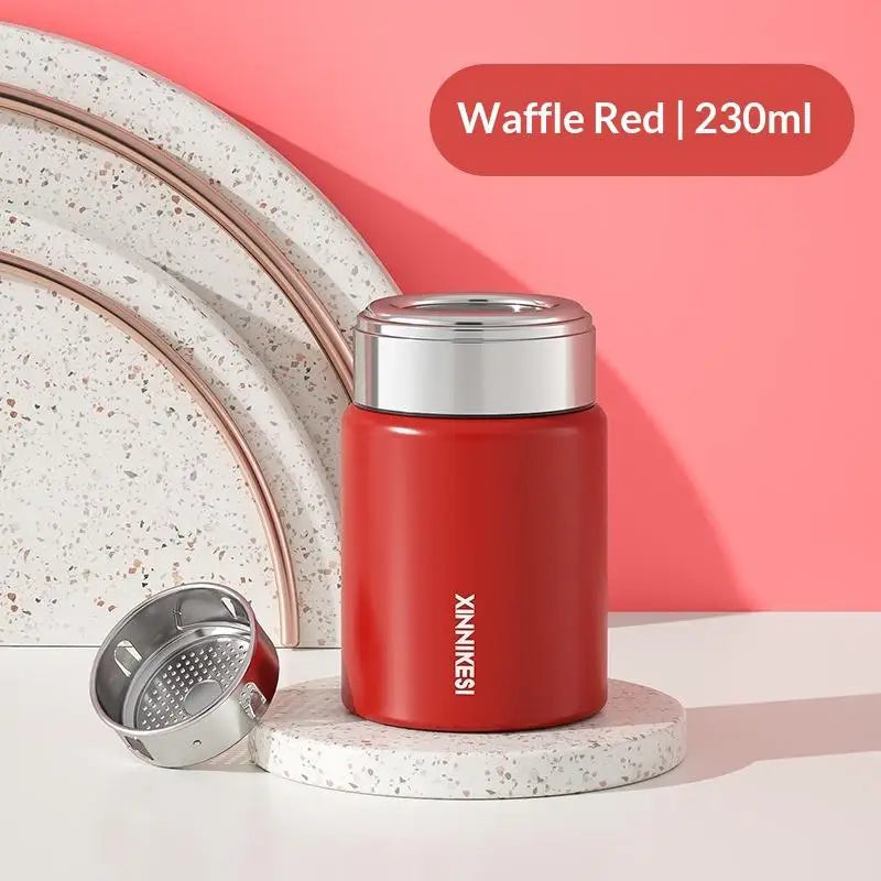 230ml Mini Stainless Steel 316 Thermos Mug Fashion Portable Pocket Vacuum Flask Coffee Tea Thermal Water Bottle Tumbler Oasis Select Red 201-300ml