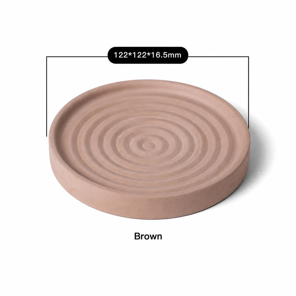 Absorbent Soap Holder Minimalist Diatomaceous Earth Soap Dish Round Tray For Bathroom Easy To Clean For Soap Holder Vanity Oasis Select Brown
