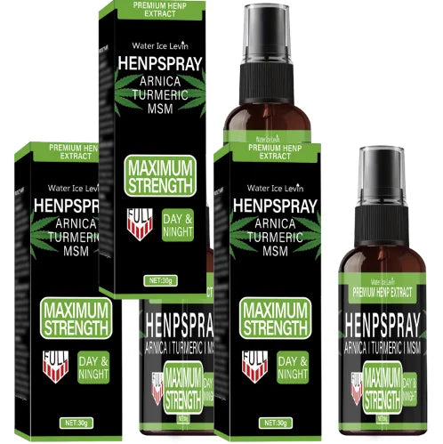 Premium Hemp Spray Extract with Arnica, Turmeric & MSM for Maximum Strength Day & Night Relief & Skin Care. Oasis Select black 30g