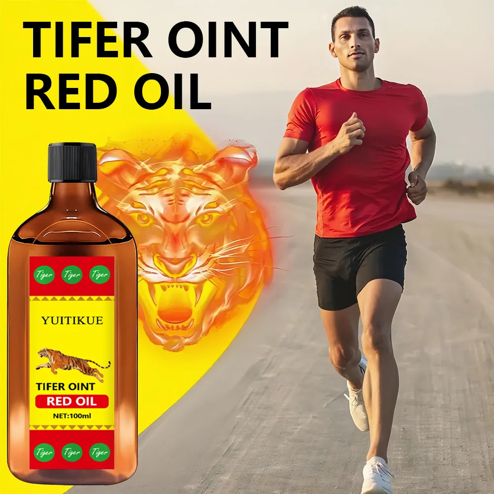 YUITIKUE Tifer Oint Red Oil 100ml - Tiger Formula for Muscle & Joint Massage, Sport & Daily Use, for All Oasis Select