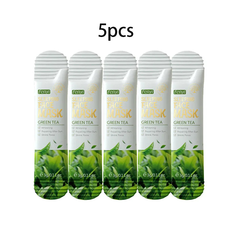 LAIKOU Sakura Sleeping Face Mask – Hydrating 5pcs Set Sleeping Face Mask Oasis Select green tea