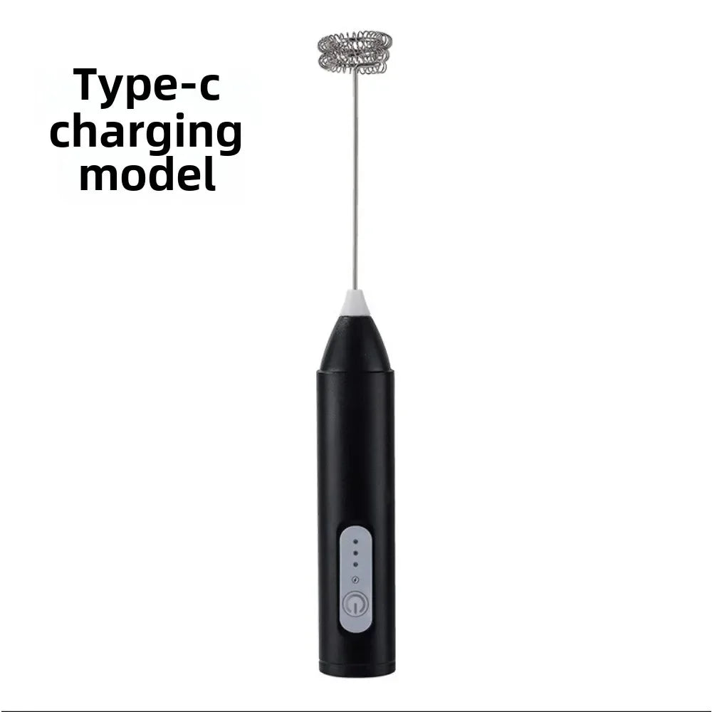 MINI Handheld Electric Milk Frother USB Rechargeable, Automatic Foam Maker for Lattes, Hot Chocolate Blender Egg Beater Tools Oasis Select Black