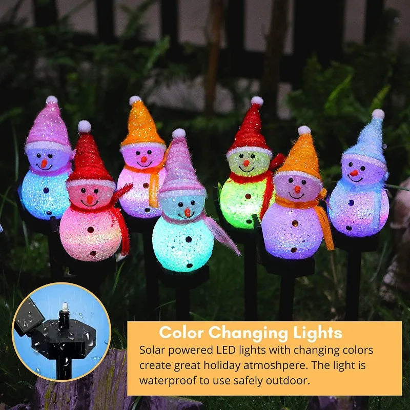 Solar Christmas Snowman Ground Insert Lawn Light, Outdoor Christmas Festival Light, Garden Decoration, Courtyard Landscape Light Oasis Select
