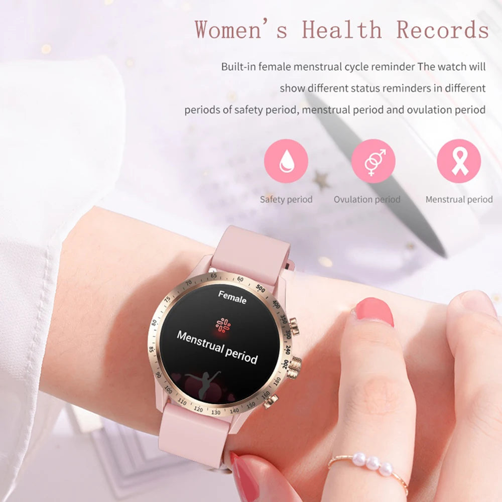 New Fashion Women 1.28" AMOLED Smartwatch Blue Tooth Call Smart Watch Heart Rate Sports Fitness Lady Waterproof Voice Assistant Oasis Select