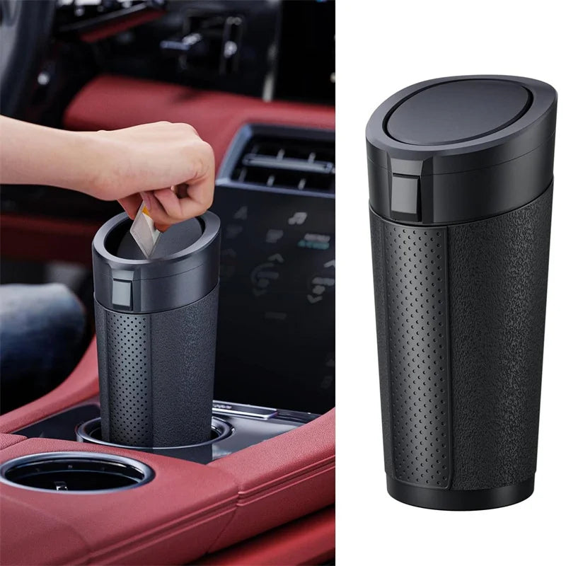 Universal Car Trash Bin Can Mini Auto Dust Organizer Car Interior Rubbish Bag Garbage Container Storage Box Vehicle Garbage Bin Oasis Select