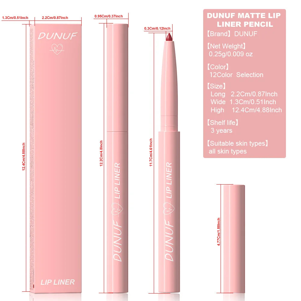1 PCS Matte Velvet Lipliner | Lipstick Waterproof Long-lasting Non-stick Cup High Pigment Multifunctional Bright Red Nude Y2K Oasis Select