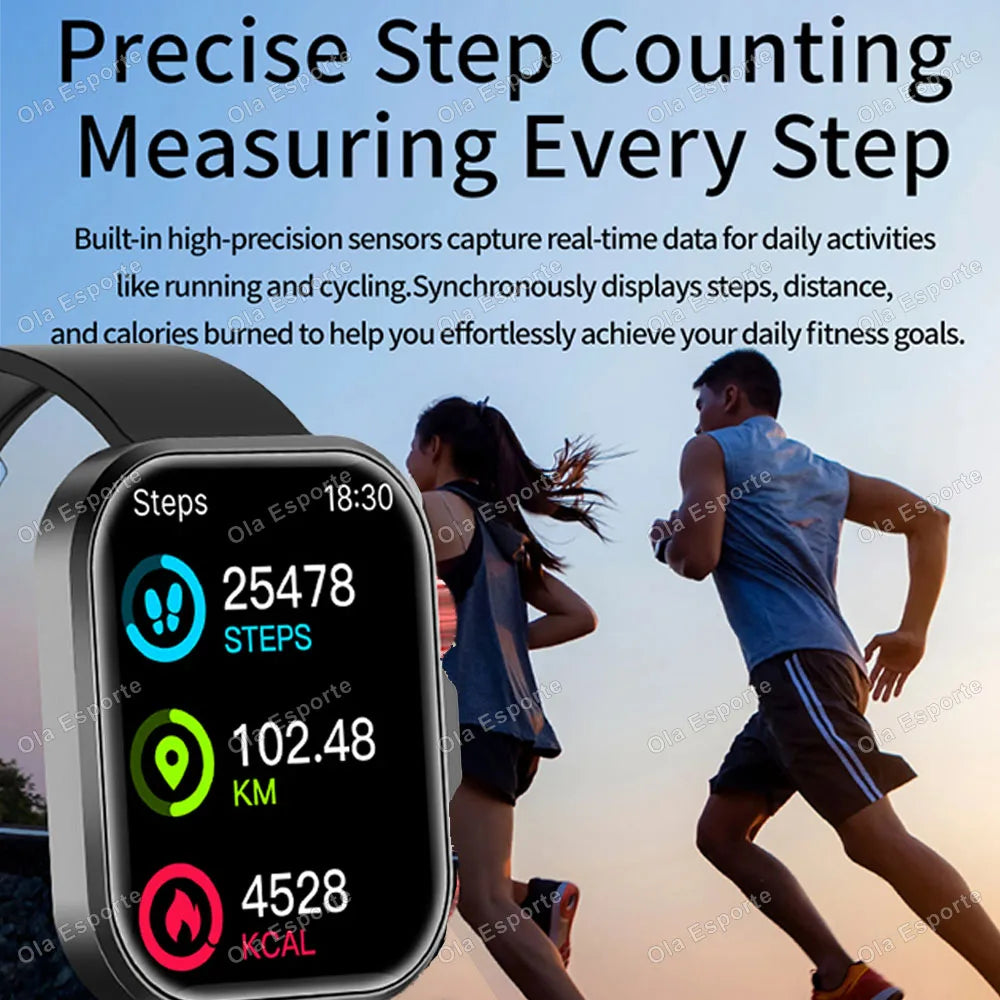 Ola Esporte LED Flashlight Smartwatch 2.01" Bluetooth Fitness