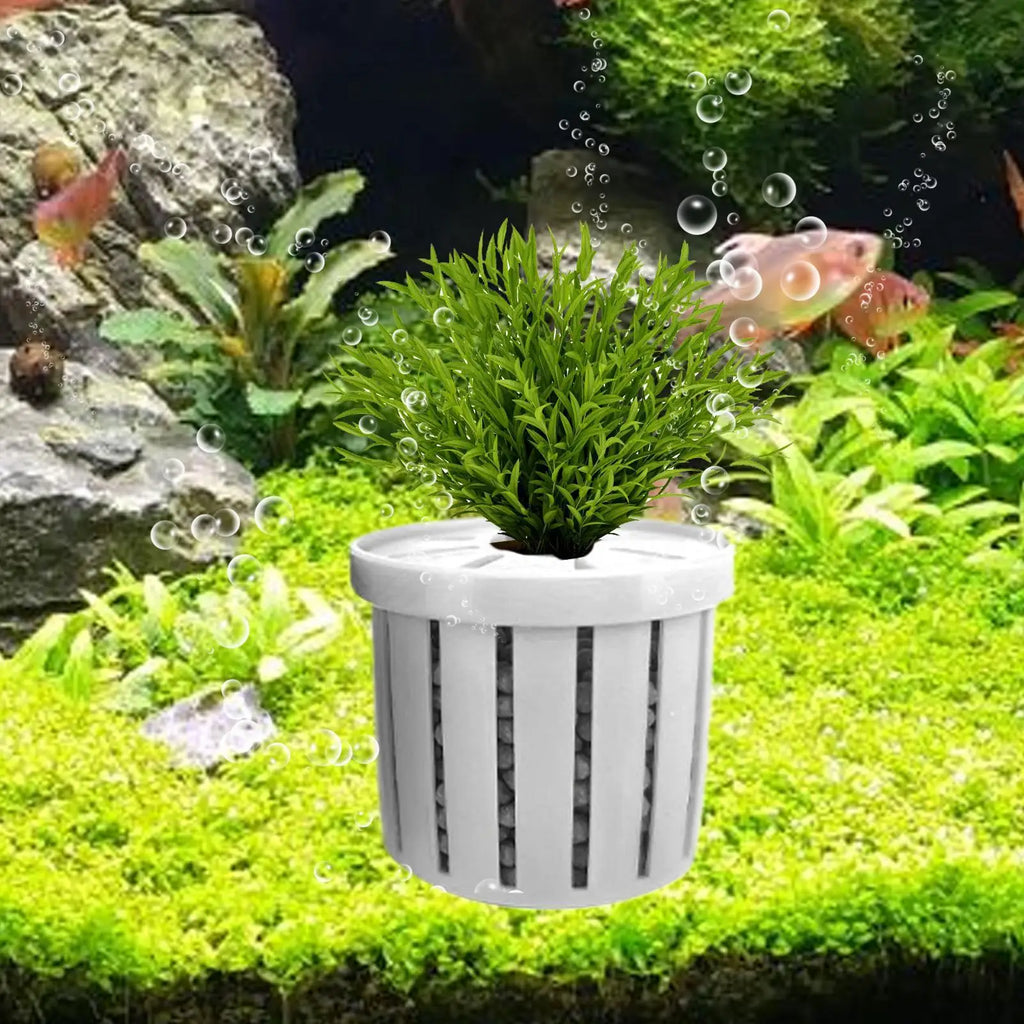 Aquarium Plant Holder Stable Fish Tank Plant Basket Aquarium Hydroponics Planting Holder Water Feature Decoration Accessories Oasis Select