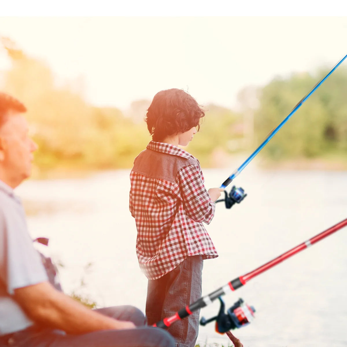 Ultra Short Couple Parent Child Double Rod Wheel Set 1.8m 2.1m Fishing Rod Fishing Gear Equipment Complete Set Oasis Select