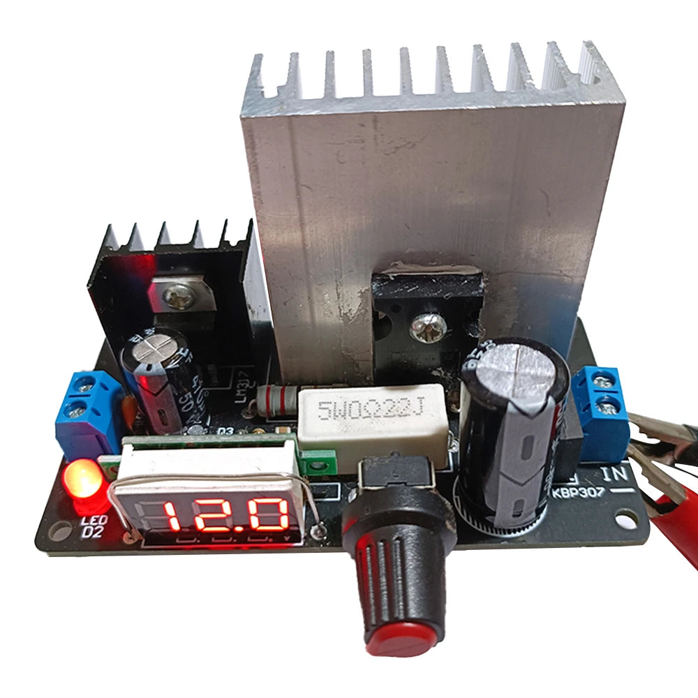 LM317 Power Supply Adjustable Voltage Regulation Module Digital Display With Short Circuit Protection Oasis Select