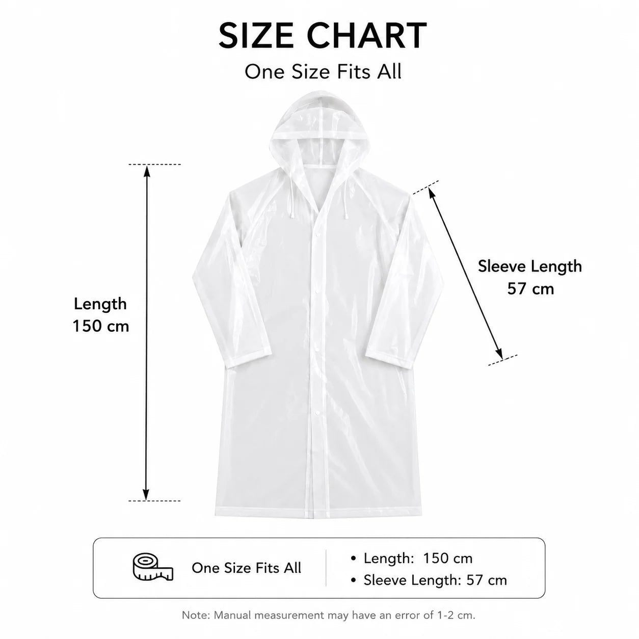 White Raincoat with 10 Disposable Shoe Covers Waterproof Adult Poncho Set for Outdoor Travel Camping Hiking Rain Protection Gear Oasis Select