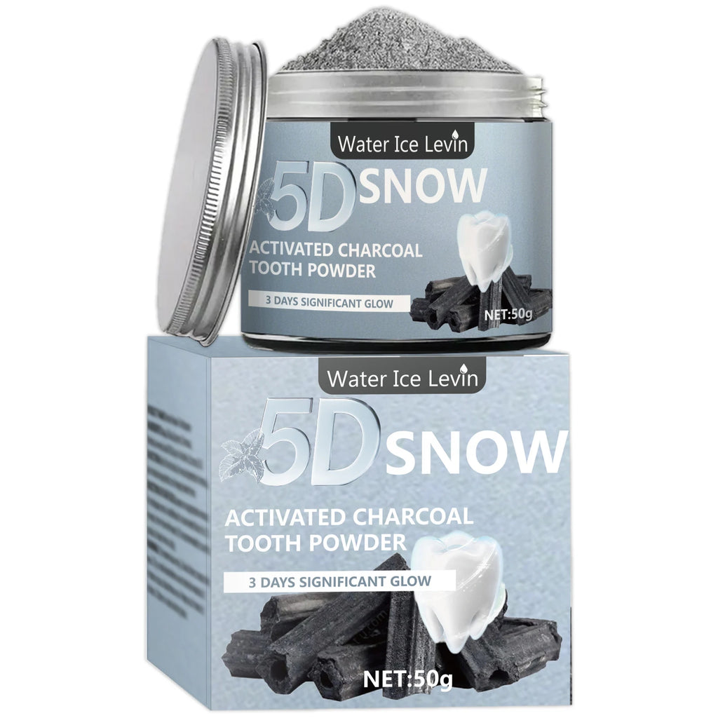 Bamboo Charcoal Teeth Whitening Powder – Natural, 50g Teeth Whitening Powder Oasis Select 50g Box