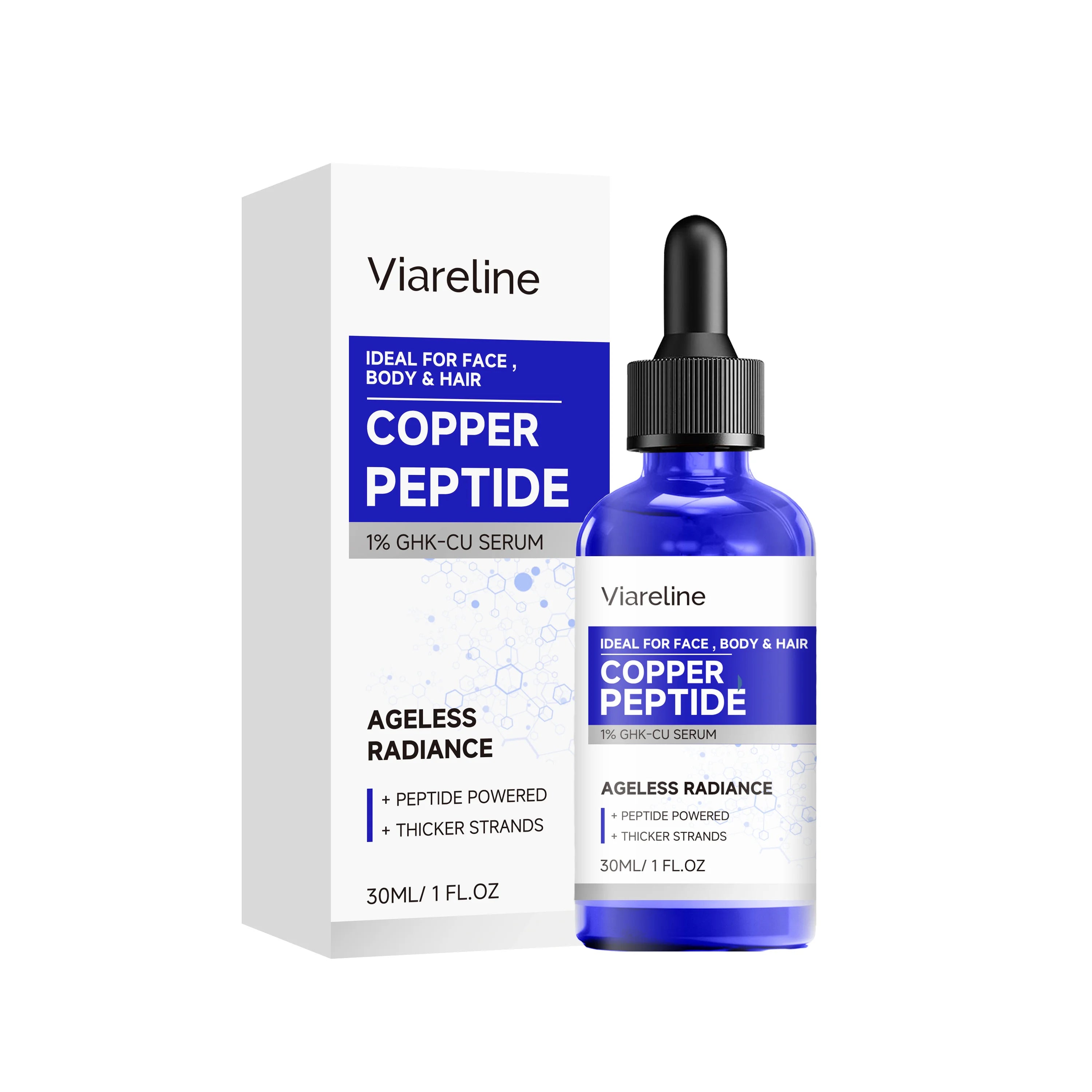 Copper Peptide Essence Hydrating Brightening Essence for Face Body Multi Moisturizing Brightening Soothing Face Skincare Essence Oasis Select 30ml