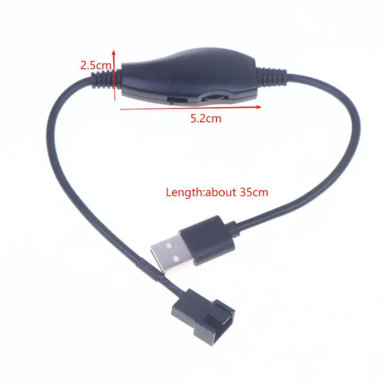 USB to 4-Pin PWM Fan Adapter Cable – 5V to 12V Boost