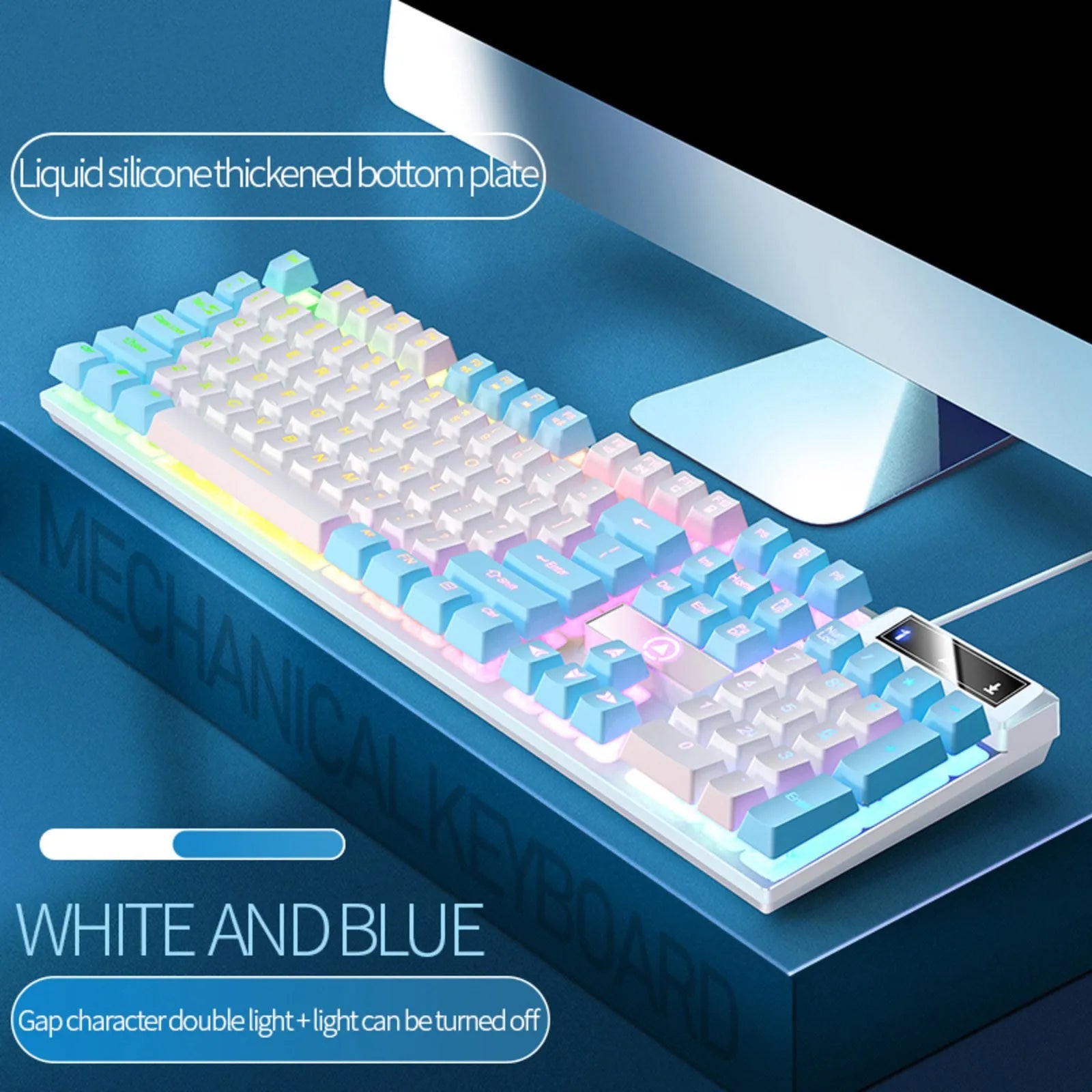 Carving K500 Wired Gaming Keyboard – RGB Backlit 104-Key Gaming Keyboard Oasis Select D One Size