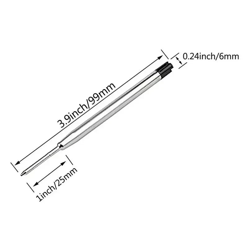 10/20/30/40pcs L:3.9 In Ballpoint Pen Refills for Parker Pens Medium Point blue Black Ink Rods for Writing Office Stationery Oasis Select