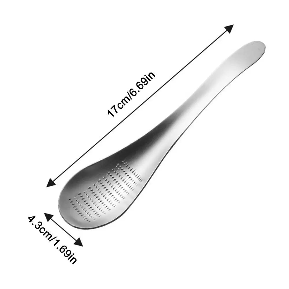 Stainless Steel Garlic Ginger Fruits Root Vegetable Grater Grinder Spoon Versatile Kitchen Ginger Fruits Vegetable Masher Oasis Select 1PC