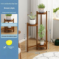Flower rack Floor-to-ceiling multi-layer succulent bamboo rack Flower rack Pot rack Oasis Select ZG-brown