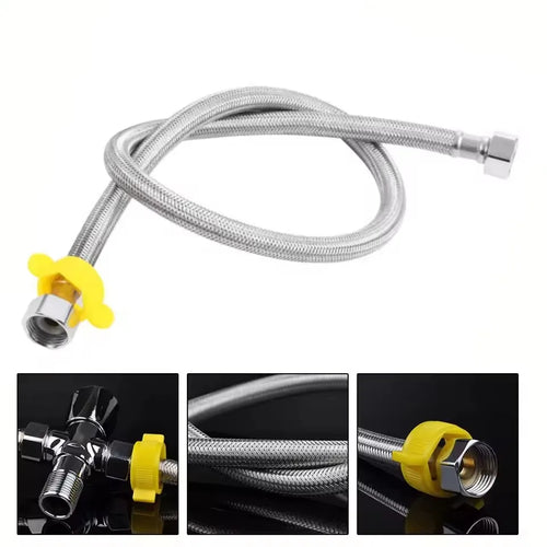 New 1/2 Inch Stainless Steel Plumbing Explosion-proof Flexible Braided Hose Water Pipe 20/200cm Shower Bathroom Accessories Oasis Select