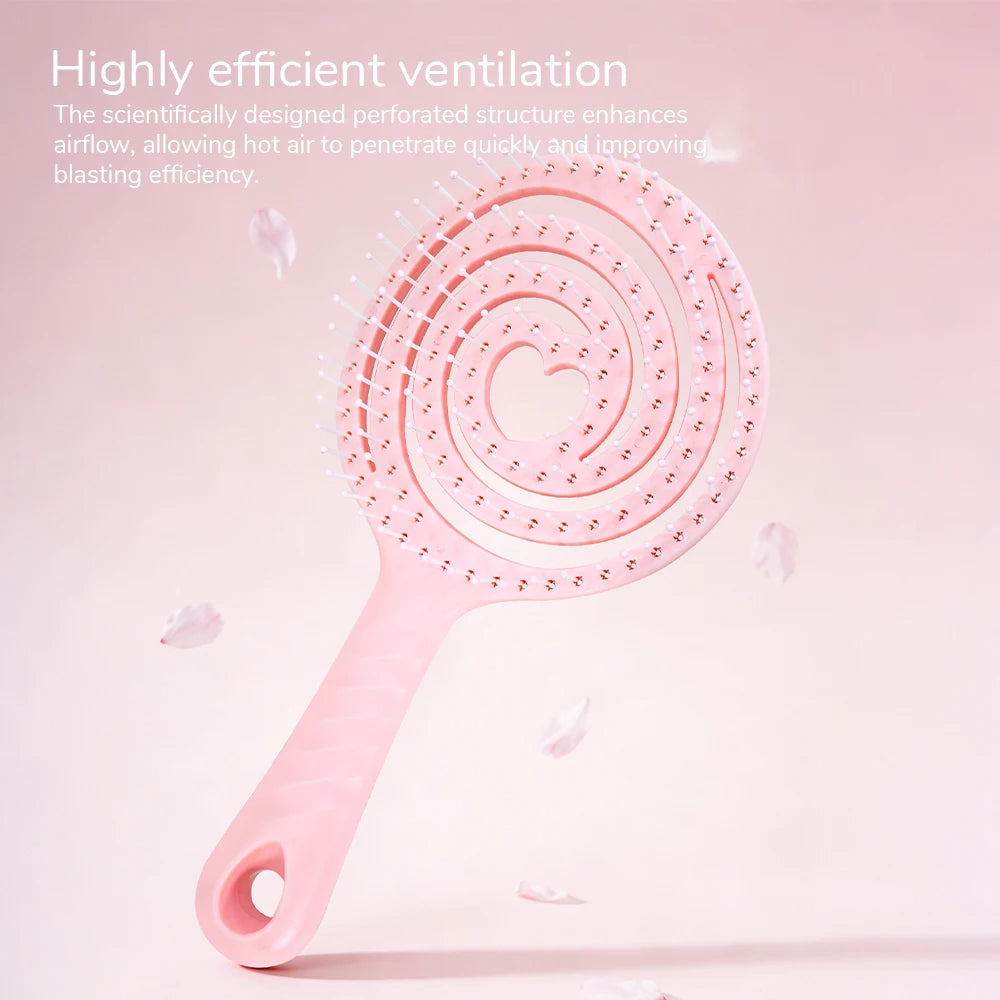 Sakura Pink Hair Brush Set – Round, Spiral & Paddle Brush Hair Brush Set Oasis Select