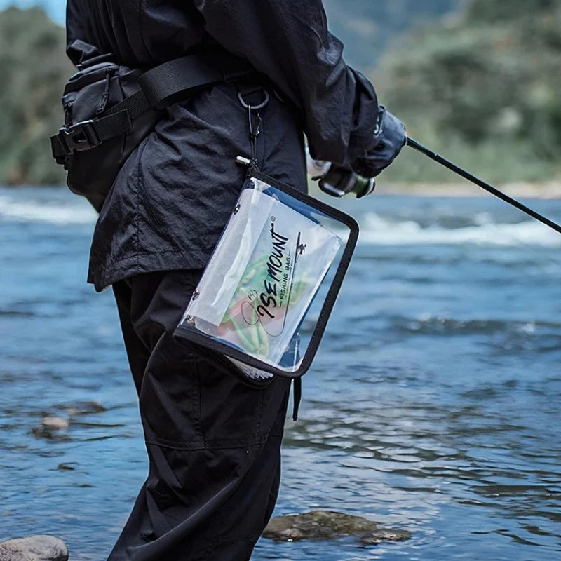 Transparent Luya Bait Bag PVC Partitioned Waterproof Storage Bag Portable Fishing Tackle Accessories Sorting Organizer Pouch Oasis Select