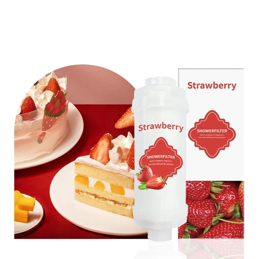 Lavender Shower Head Water Filter Dechlorination Anti-scaling Perfume Water Filter Filter Impurities Mixed with Vitamin C Oasis Select Strawberry