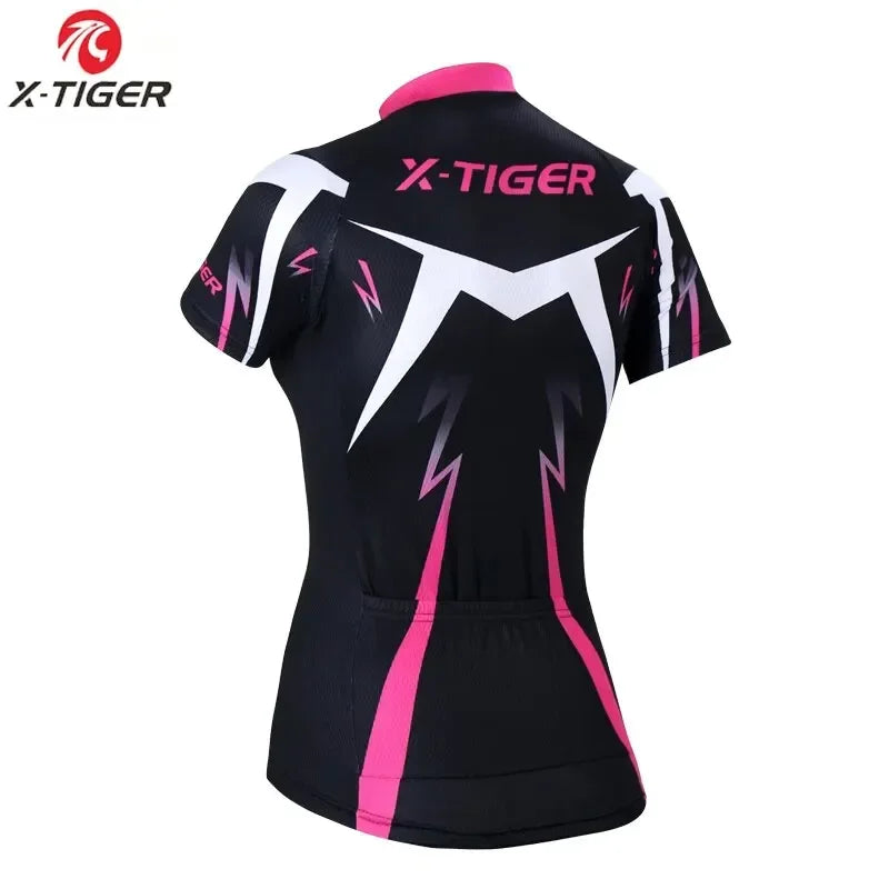 X-TIGER Women's Cycling Jersey Summer Breathable Quick-drying Bicycle Shirt MTB Mountain Road Cycling Clothing Oasis Select