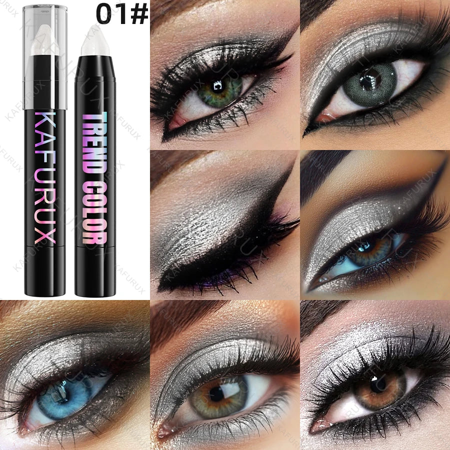 KAFURUX Metallic Glitter Eyeshadow Pencil – Waterproof Shimmer