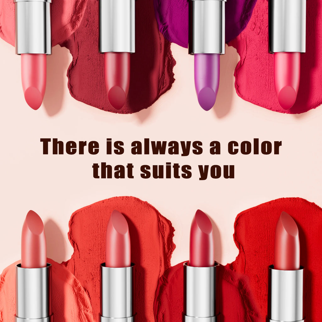 SNAILGIRL 6-Color Matte Lipstick – Waterproof Velvet Finish
