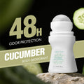 Flora Ruby Light Green Series Deodorant Roll On Women's And Men All-purpose Deodorant Roll Aluminum Free Easy To Carry Oasis Select 3Pcs Cucumber