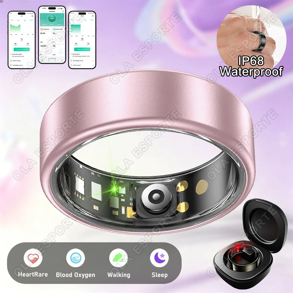 Smart Ring Heart Rate SpO₂ Sleep Monitor – 5ATM Waterproof
