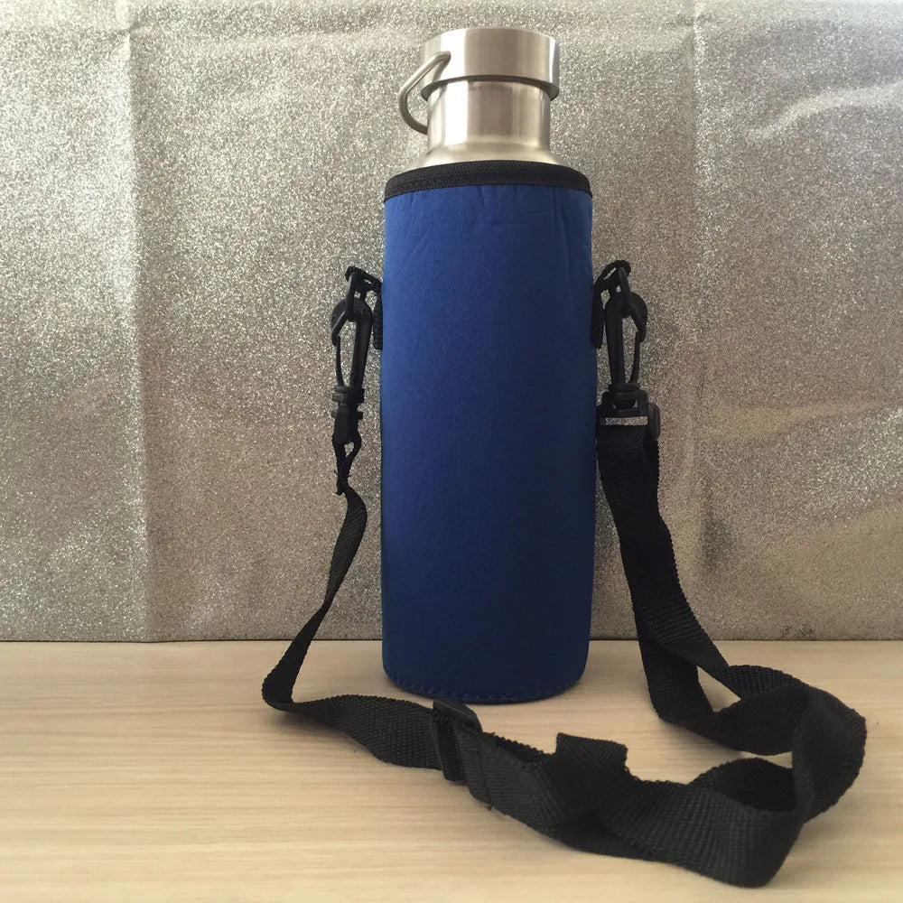 Insulated Neoprene Water Bottle Carrier Bag & Shoulder Strap 1L Bottle Carrier Sleeve Oasis Select