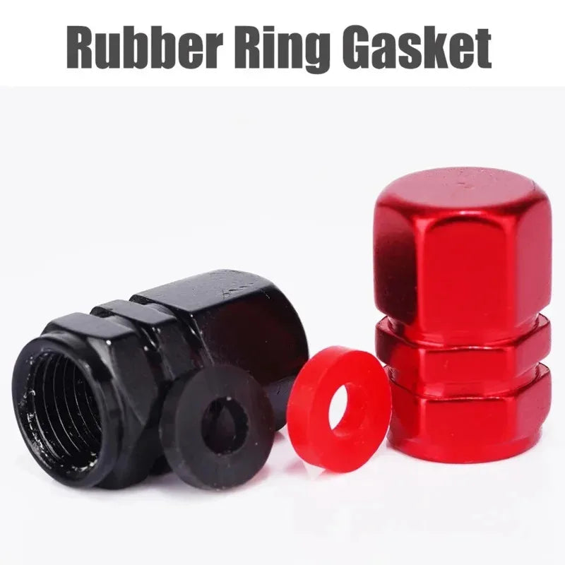 4/8Pcs Universal Premium Aluminum Car Tyre Air Valve Caps Bicycle Tire Valve Cap Car Wheel Styling Red Black Blue Silver Gold Oasis Select