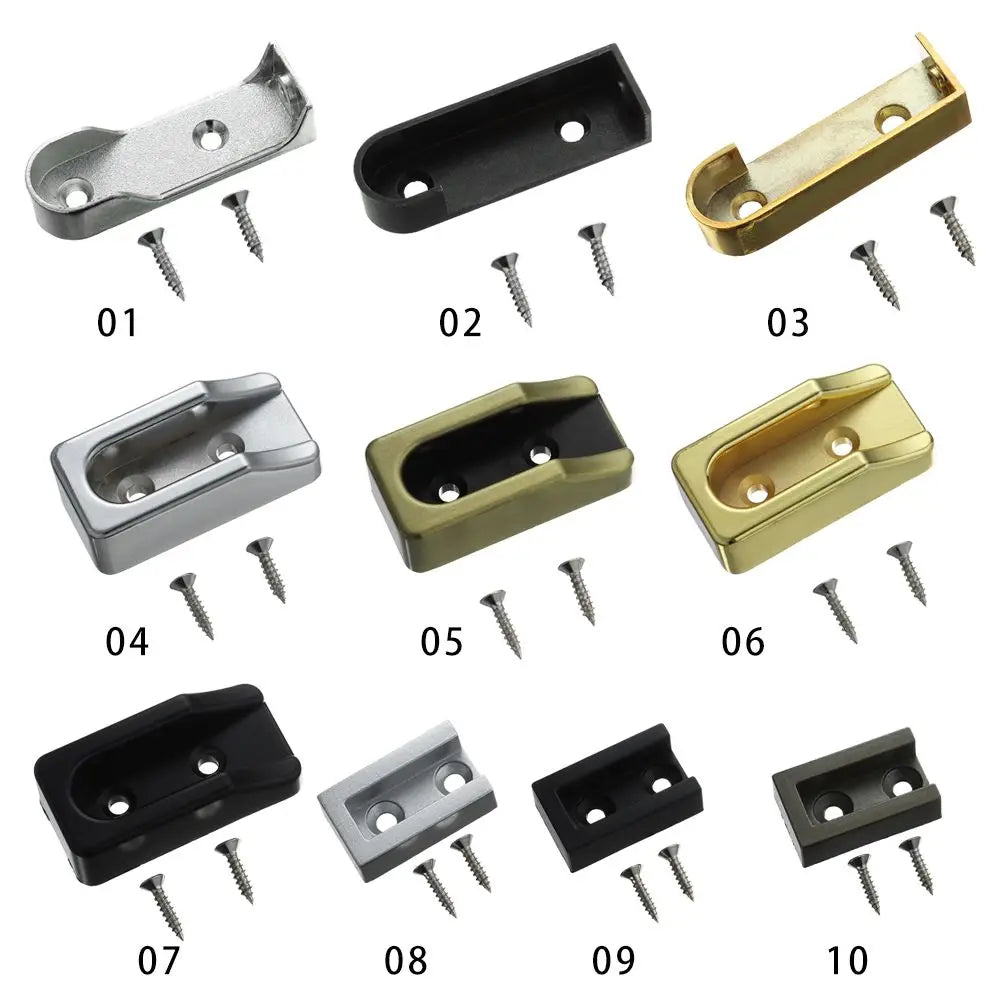 1PC Alloy Clothing Flange Closet Hang Support Tube Bracket Clothes Hanging Rod Holder Furniture Hardware Accessories Tool Oasis Select
