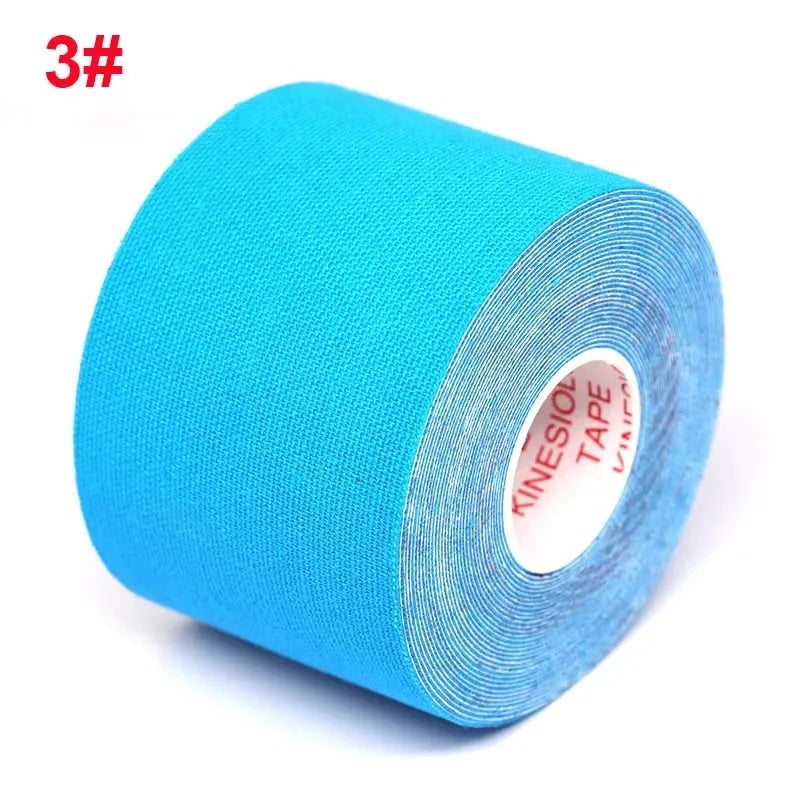 1/2/4Pcs Sports Waterproof Kinesiology Tape Stickers Athletic Bandage Muscle Recovery Protector Strapping Pain Relief Tennis Gym Oasis Select Light blue 5CMX5M