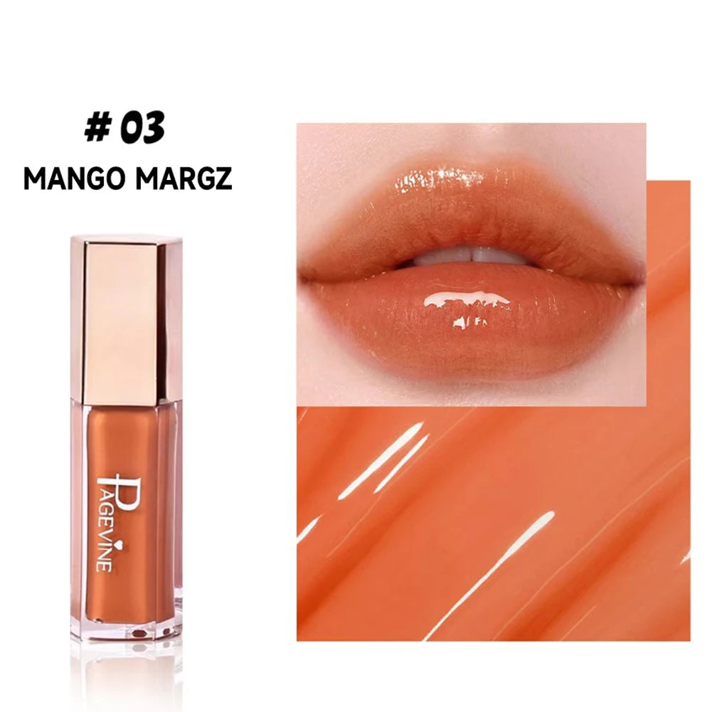 Shimmer Glitter Moisturizing Lip Gloss Multiple Pearly Shades Plump Full Pout Lip Liquid Lightweight Comfort Lip Makeup Oasis Select 03