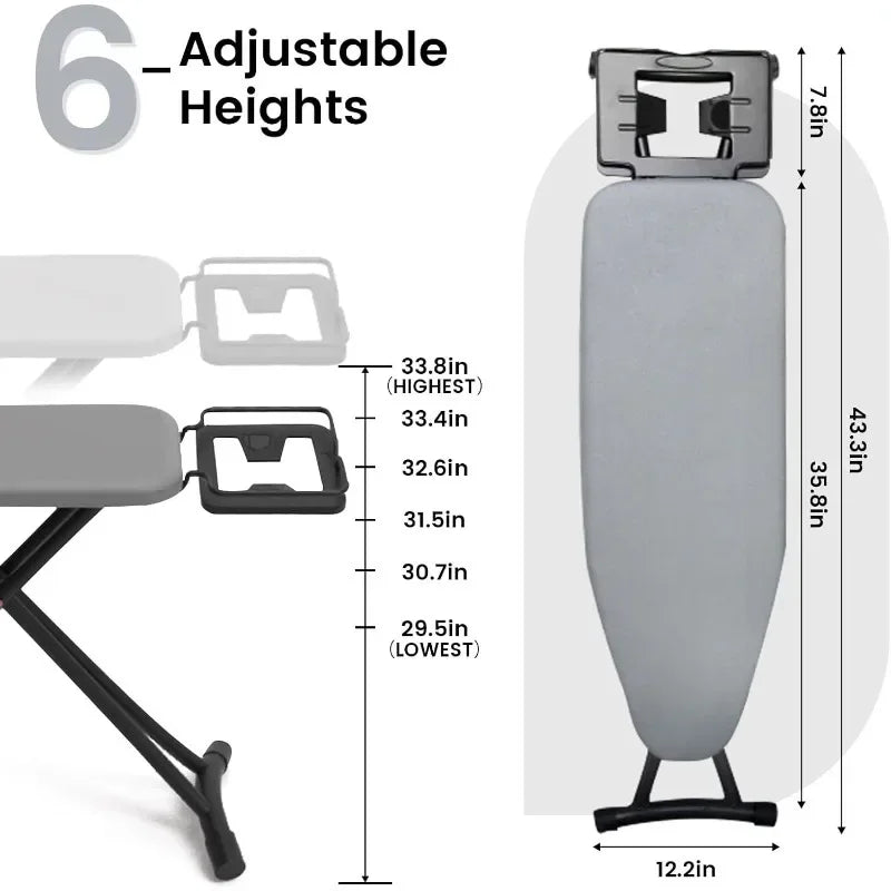 Portable Folding Ironing Board MultiFunction Hardware Series Ironing Board Home Accessories Folding Ironing Board 110x31x86cm Oasis Select