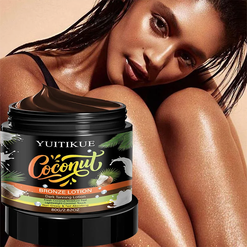 YUITIKUE Coconut Bronze Lotion Dark Tanning Cream Sun-Kissed Glow No Sun Exposure Non-Greasy Fast Absorbing Oasis Select Default Title