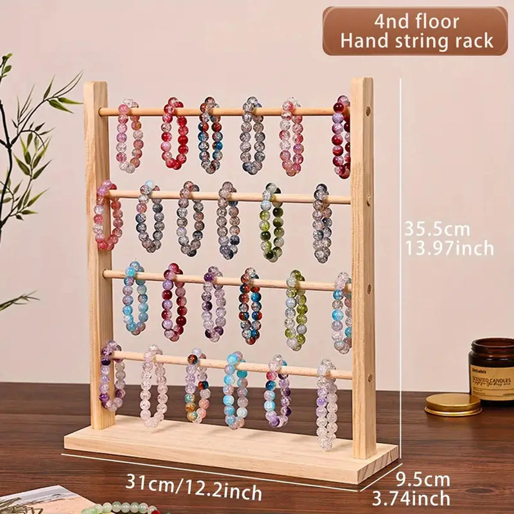 1pc Jewelry Storage Rack, Suitable for Storing Bracelets, Wooden Display Stands for Dressing Tables, Jewelry Towers Oasis Select 4 Layer