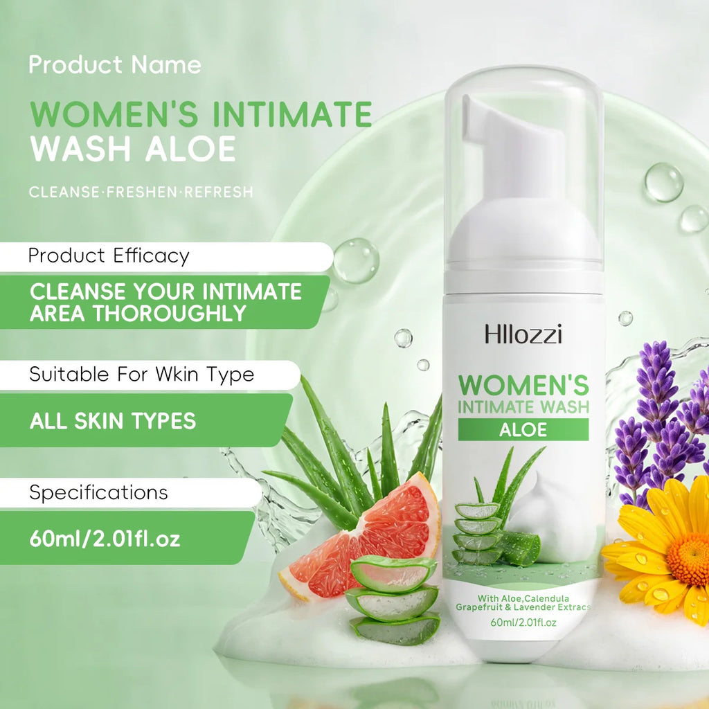 WOMEN'S INTIMATE WASH ALOE, Long-lasting freshness in womens body wash, rich lather, gentle on skin, controls odor cleanses skin Oasis Select
