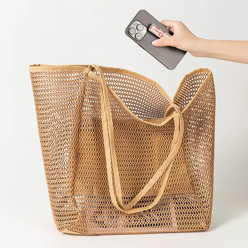 Summer Mesh Tote Bag Women's Breathable Shoulder Bag 여름용 메쉬 핸드백 Сумка женская Lightweight Bag Oasis Select