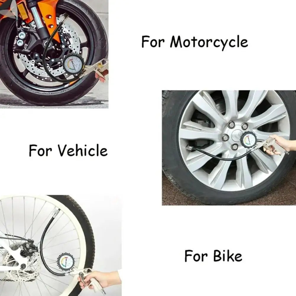 220Psi Auto Tire Pressure Gauge Pressure Gun Type For Air Compressor Car SUV Motorcycle Inflator Pump Tire Repair Tool Oasis Select