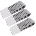 WISH 3Pack Door Stops For Bottom Of Door, Rubber Door Stopper Wedge With Holder, Door Holder To Keep Door Open Oasis Select Gray NONE