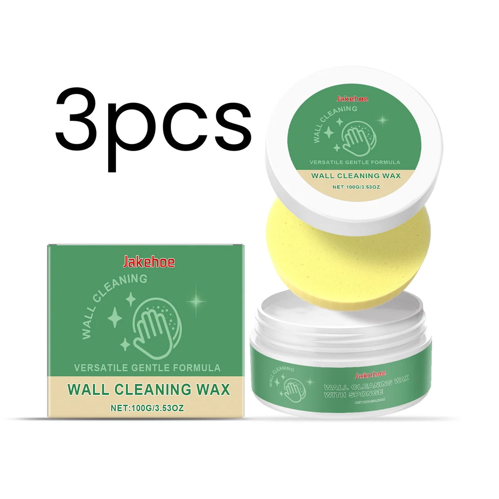 Jakehoe Wall Cleaning Wax for Crayon Mold Stains Daily Household Cleaning Gentle Wall Stain Remover with Sponge Included 100g Oasis Select 3pcs