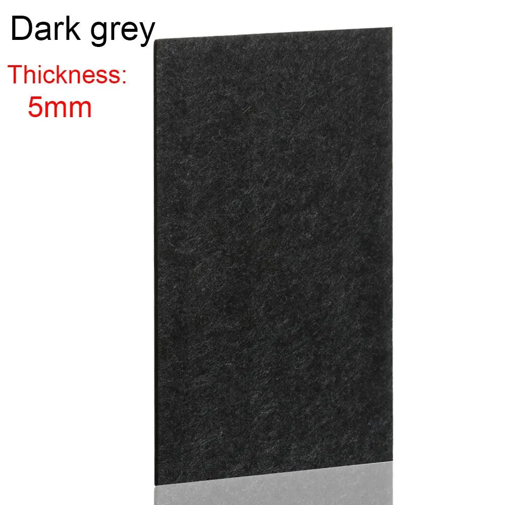 3/5mm Self Adhesive Furniture Leg Felt Pads Anti Slip Chair Table Mats Anti Scratch Floor Protection 21*30cm DIY Cutting Oasis Select dark grey 5mm